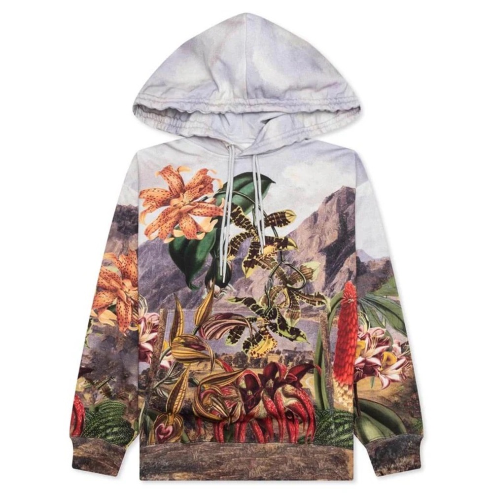 DRIES VAN NOTEN BOTANICAL LANDSCAPE HOODIE